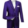 Vinci Men's 5 Piece Fashion Elegance Suit - Free Tie And Hanky -Stylish Men's Formal Wear 23ss 3 burgundy silver copy