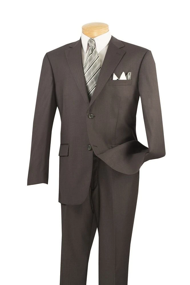 Vinci Men's 2 Piece Wool Feel Executive Suit - Solid Color 5 Vinci Men's 2 Piece Wool Feel Executive Suit - Solid Color - Image 3