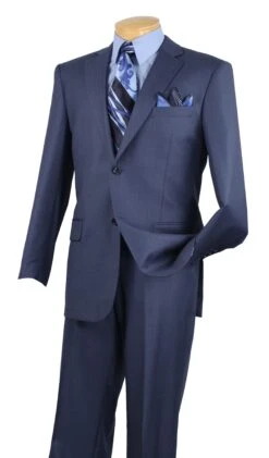 Vinci Men's 2 Piece Executive Suit - Basket Weave Fabric