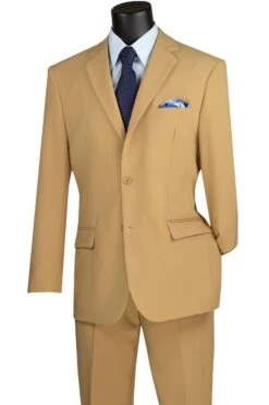 Vinci Men's 2 Piece Poplin Outlet Suit - 2 Button Jacket 18 Vinci Men's 2 Piece Poplin Outlet Suit - 2 Button Jacket -Stylish Men's Formal Wear 2pp khaki 1 1 1 1