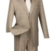Vinci Men's 2 Piece Wool Feel Executive Suit - Peak Lapel 2 Vinci Men's 2 Piece Wool Feel Executive Suit - Peak Lapel -Stylish Men's Formal Wear 2rw 1 tan