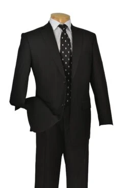 Vinci Men's 2 Piece Wool Feel Executive Suit - Extra Long Sizes
