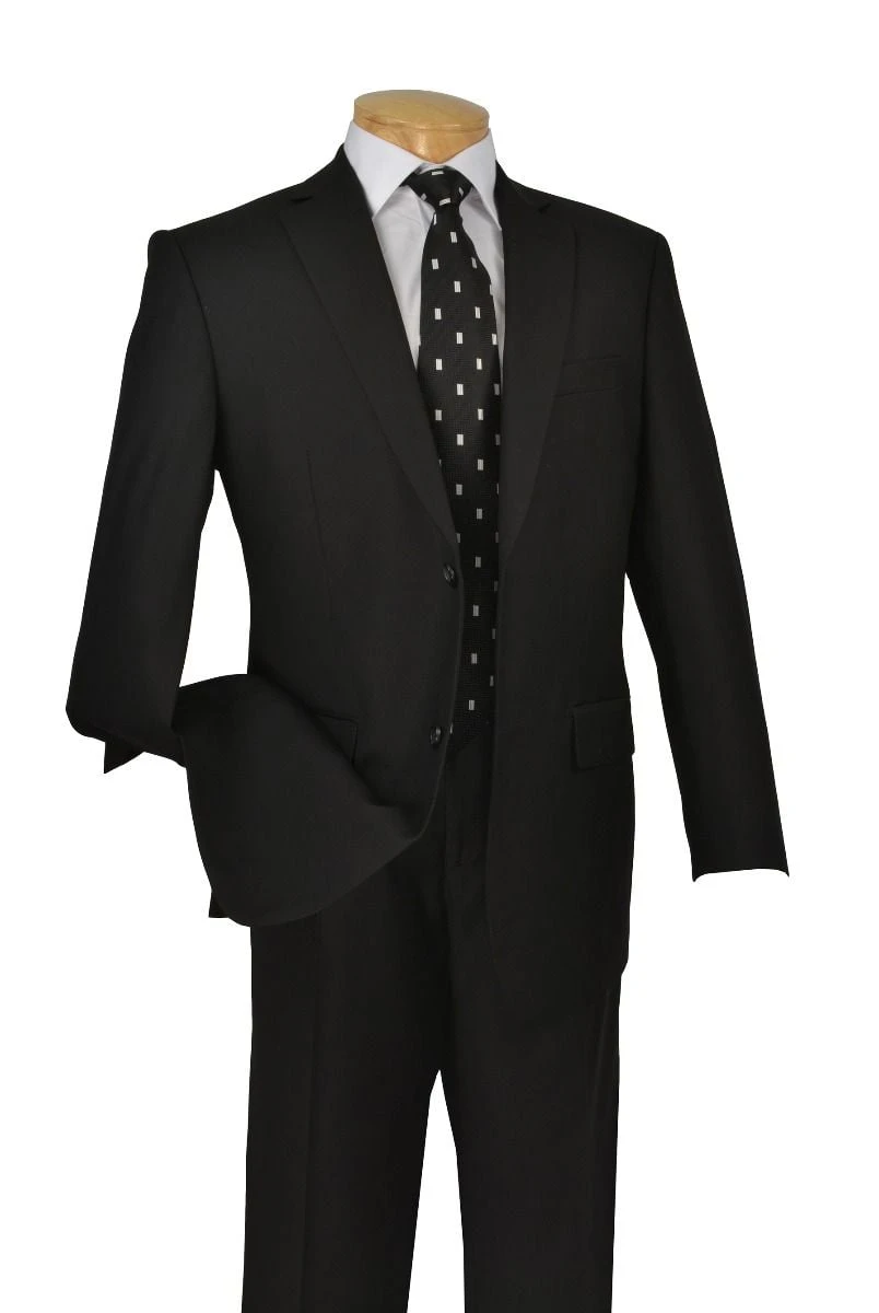 Vinci Men's 2 Piece Wool Feel Executive Suit - Extra Long Sizes 3 Vinci Men's 2 Piece Wool Feel Executive Suit - Extra Long Sizes