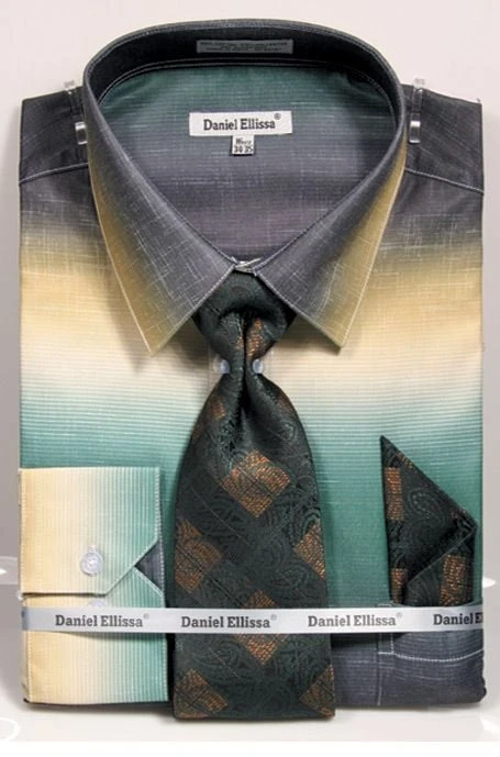 Daniel Ellissa Men's Convertible Cuff Shirt Set - Fashion Multicolor 6 Daniel Ellissa Men's Convertible Cuff Shirt Set - Fashion Multicolor - Image 4