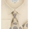 Karl Knox Men's French Cuff Shirt Set - Flower Pattern