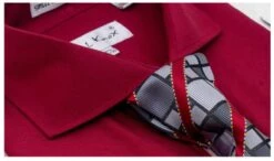 Karl Knox Men's French Cuff Shirt Set - Modern Spread Collar -Stylish Men's Formal Wear 4472close 1