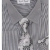Karl Knox Men's French Cuff Shirt Set - Thin Stripes