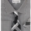 Karl Knox Men's French Cuff Shirt Set - Vibrant Stripes
