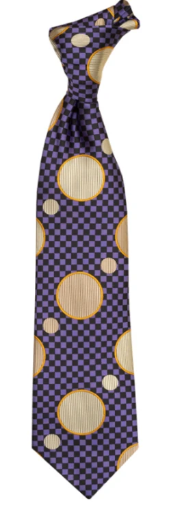Karl Knox Men's French Cuff Shirt Set - Checker-Dot Tie -Stylish Men's Formal Wear 4503 tie