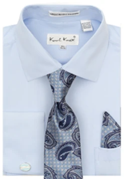 Karl Knox Men's French Cuff Shirt Set - X-Pattern