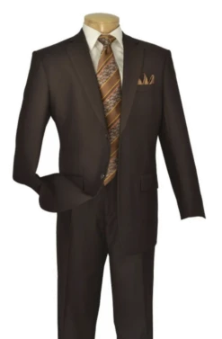 SMB Couture Men's 2 Piece Executive Suit - Solid Colors 23 SMB Couture Men's 2 Piece Executive Suit - Solid Colors -Stylish Men's Formal Wear 5604brown1