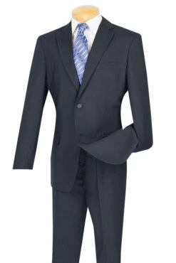 SMB Couture Men's 2 Piece Executive Suit - Solid Colors 18 SMB Couture Men's 2 Piece Executive Suit - Solid Colors -Stylish Men's Formal Wear 5604navy
