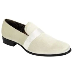 After Midnight Men's Fashion Dress Shoe - Sleek Velvet -Stylish Men's Formal Wear 6660 ivory
