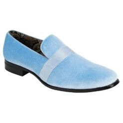 After Midnight Men's Fashion Dress Shoe - Sleek Velvet -Stylish Men's Formal Wear 6660 light blue