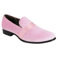 After Midnight Men's Fashion Dress Shoe - Sleek Velvet -Stylish Men's Formal Wear 6660 light pink