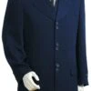 Canto Men's 3 Piece Sharkskin Fashion Suit - Double Button Jacket -Stylish Men's Formal Wear 8276 01 navy 2