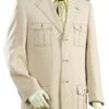 Canto Men's 2 Piece Military Style Fashion Suit - Pic Stitching