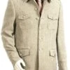 Canto Men's 2 Piece Wool Feel Military Fashion Suit - 6 Button -Stylish Men's Formal Wear 8296 01 taupe 2