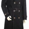 Canto Men's Denim Coat - Belted Full Length 6 Button Coat -Stylish Men's Formal Wear 8333 01 black 2 19