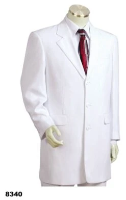 Canto Men's 2 Piece Microfiber Fashion Suit - Solid Color Style