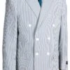 Canto Men's 3 Piece Poly-Rayon Seersucker Suit - Double Breasted 1 Canto Men's 3 Piece Poly-Rayon Seersucker Suit - Double Breasted -Stylish Men's Formal Wear 8356 01 bluewhite 2