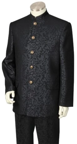 Canto Men's 2 Piece Mandarin Collar Fashion Suit - Nehru