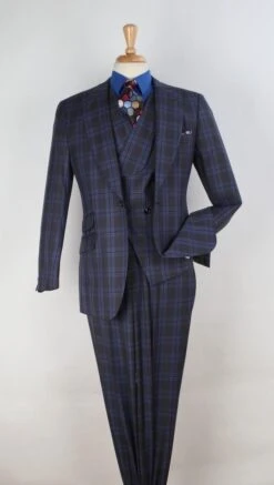 Veno Giovanni Men's 3pc 100% Wool Suit - High Fashion Patterns