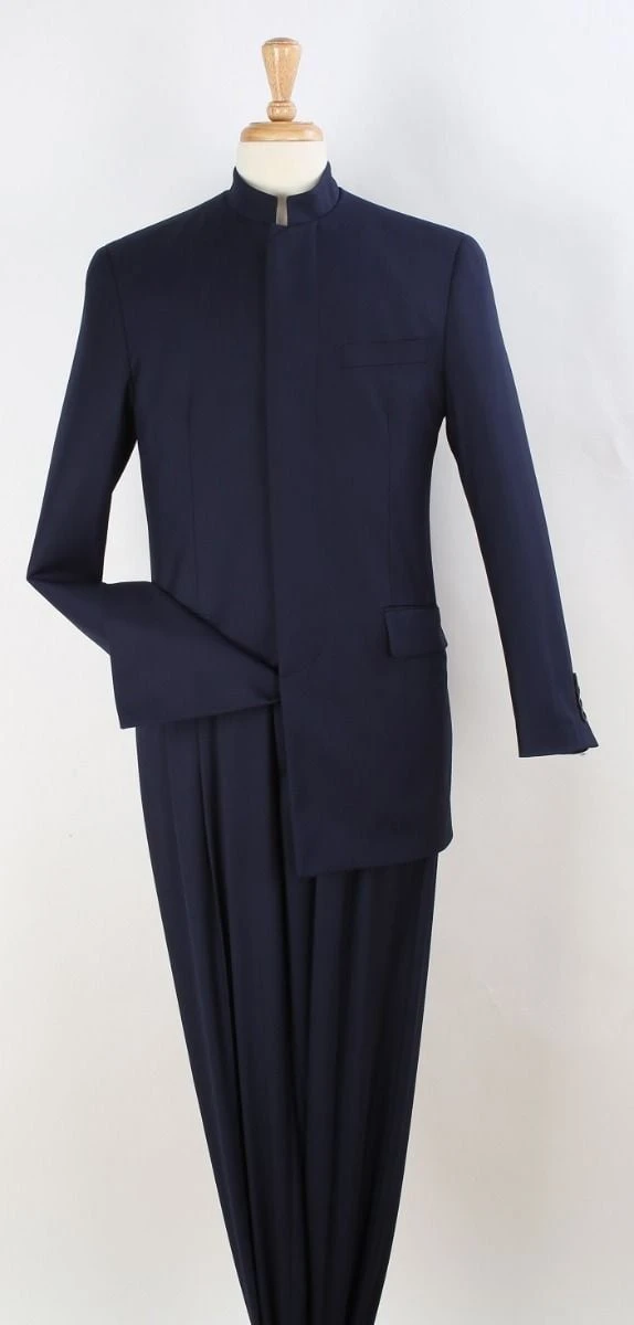 Apollo King Men's 2 Piece Nehru Style Suit - Hidden Buttons 3 Apollo King Men's 2 Piece Nehru Style Suit - Hidden Buttons