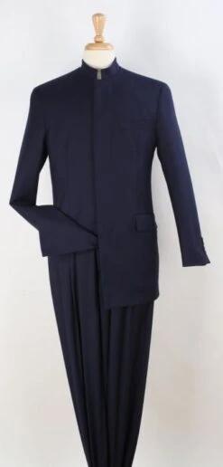 Apollo King Men's Outlet 2 Piece Nehru Style Suit - Hidden Buttons