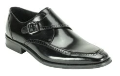 Giovanni Men's Leather Dress Shoe - Fashion Buckle Strap
