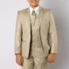 Tazio Boy's 5 Piece Outlet Suit In Solid Colors - Vested W/Shirt And Tie
