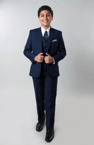Tazio Boy's 5 Piece Suit In Solid Colors - Vested W/Shirt And Tie 9 Tazio Boy's 5 Piece Suit In Solid Colors - Vested W/Shirt And Tie - Image 7