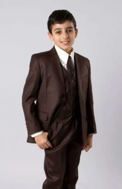 Tazio Boy's 5 Piece Suit In Solid Colors - Vested W/Shirt And Tie 16 Tazio Boy's 5 Piece Suit In Solid Colors - Vested W/Shirt And Tie -Stylish Men's Formal Wear b347 06 1