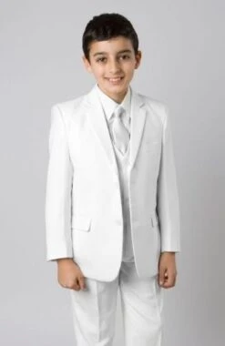 Azurro Boy's 5 Piece Suit In Solid Colors - Vested W/Shirt And Tie -Stylish Men's Formal Wear b347 07.jpg56f32841dd775