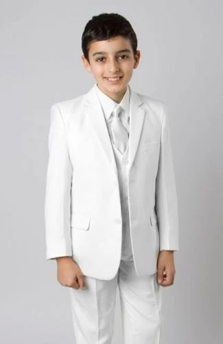 Tazio Boy's 5 Piece Suit In Solid Colors - Vested W/Shirt And Tie 10 Tazio Boy's 5 Piece Suit In Solid Colors - Vested W/Shirt And Tie - Image 8