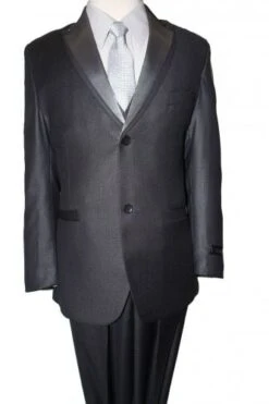Tazio Boy's 5 Piece Suit Vested W/Shirt, Tie & Hanky - Double Lapel