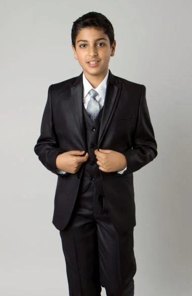 Tazio Boy's 5 Piece Suit Vested W/Shirt, Tie & Hanky - Double Lapel 4 Tazio Boy's 5 Piece Suit Vested W/Shirt, Tie & Hanky - Double Lapel - Image 2