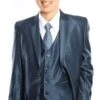 Tazio Boy's 5 Piece Suit Vested W/Shirt, Tie & Hanky - Sharkskin