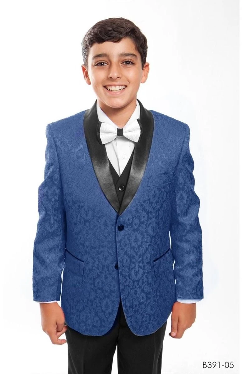 Tazio Boy's 5 Piece Suit With Shirt & Tie - Black Vest 7 Tazio Boy's 5 Piece Suit With Shirt & Tie - Black Vest - Image 5