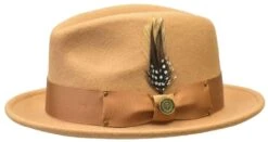 Bruno Capelo Men's Wool Hat - Stingy Fedora Style -Stylish Men's Formal Wear bb acorn opt 1