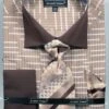 Avanti Uomo Men's French Cuff Dress Shirt Set - Broken Stripe