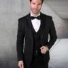 Statement Men's Outlet Modern Fit Tuxedo - Deep Peak Lapel 1 Statement Men's Outlet Modern Fit Tuxedo - Deep Peak Lapel -Stylish Men's Formal Wear belagio15 blk 27