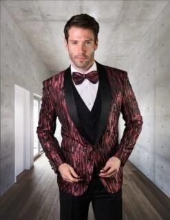 Statement Men's Outlet 3 Piece Unique Fashion Suit - Layered Tones