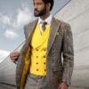 Statement Men's 100% Wool 3 Piece Suit - Vibrant Colors -Stylish Men's Formal Wear benson banana