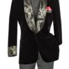 Vinci Men's 1 Button Sport Coat - Shining Floral Accents 1 Vinci Men's 1 Button Sport Coat - Shining Floral Accents -Stylish Men's Formal Wear bf 5 black