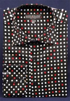 Daniel Ellissa Men's Fashion Dress Shirt - Multicolor Polka Dot 9 Daniel Ellissa Men's Fashion Dress Shirt - Multicolor Polka Dot -Stylish Men's Formal Wear black red 7