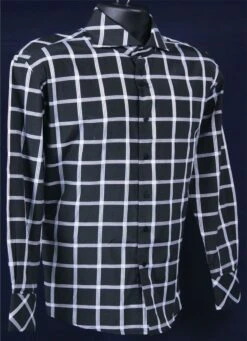 Daniel Ellissa Men's Fashion Dress Shirt - Windowpane Check