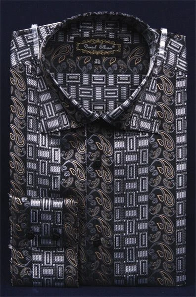 Daniel Ellissa Men's Fashion Dress Shirt - Complex Varied Pattern 7 Daniel Ellissa Men's Fashion Dress Shirt - Complex Varied Pattern - Image 5