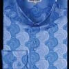 Daniel Ellissa Men's Fashion Dress Shirt - Swirled Print 1 Daniel Ellissa Men's Fashion Dress Shirt - Swirled Print -Stylish Men's Formal Wear blue 12