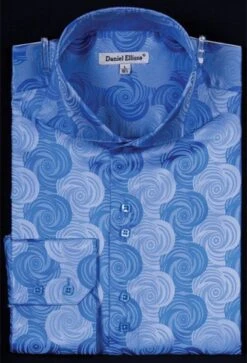 Daniel Ellissa Men's Fashion Dress Shirt - Swirled Print